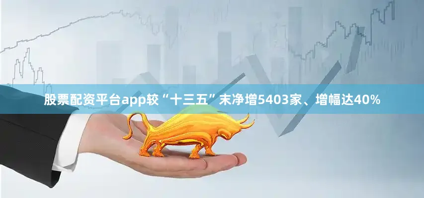 股票配资平台app较“十三五”末净增5403家、增幅达40%